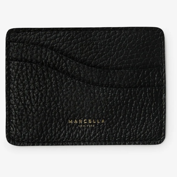 Marcella NYC Lilo Textured Black Card Holder - Picture 4 of 10